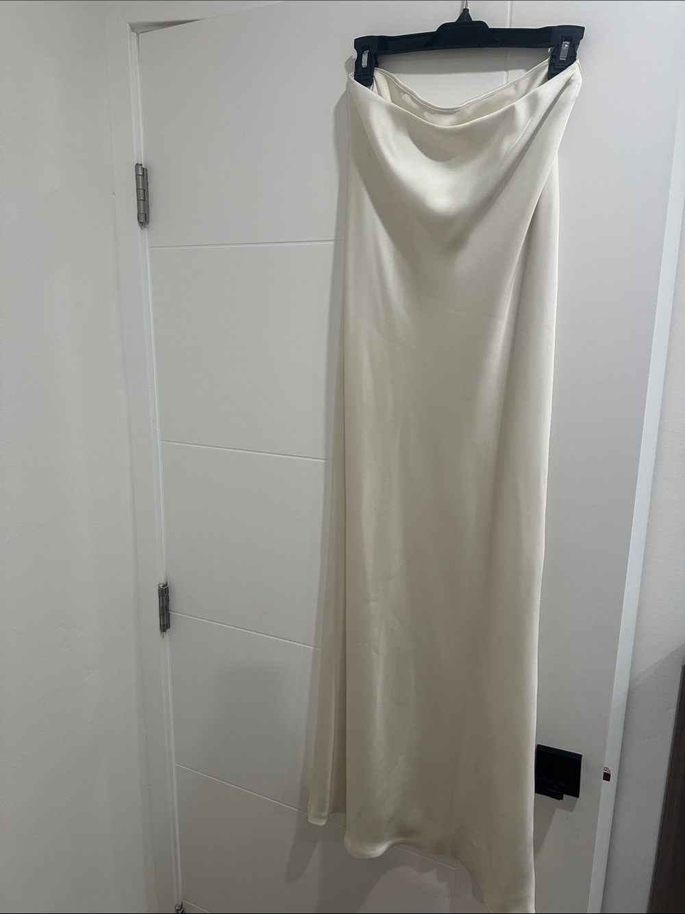 Norma Kamali Women's Satin Slip maxi skirt - ivory